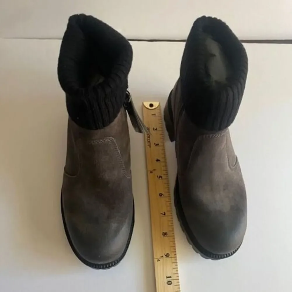 IGI & Co Womens Dark Grey‎ Leather Booties Made in Italy Size 35 - US Size 5 New